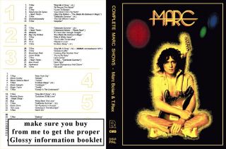 Marc Bolan & T.  Rex Marc Shows 3 Dvd Set - Donated For Memorial Fund Raising : -)