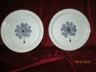 Dansk Linden Blue Set Of 2 Dinner Plates