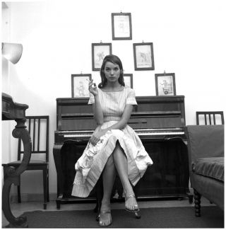 Elsa Martinelli Sitting On The Piano 8x10 Photo Print