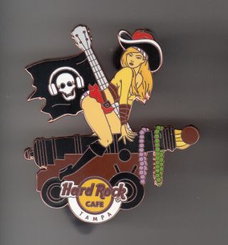 Hard Rock Cafe Pin: Tampa Pirate Girl Le300