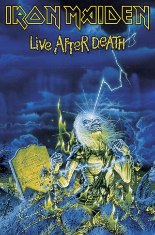 Iron Maiden Live After Death Fabric Poster Flag Textile Wall Banner Official