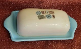 Vintage Canonsburg Temporama Butter Dish With Lid,  Atomic,  Mid Century Modern