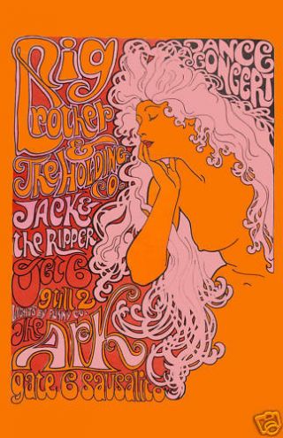 Janis Joplin & Big Brother The Ark Concert Poster 1967 Large Format 24x36