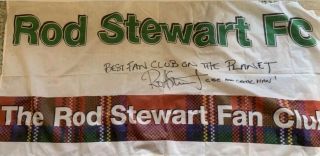 Large Rod Stewart Fan Club Flag/banner.