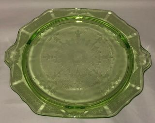 Anchor Hocking Princess Green 10 " Cake Stand/plate