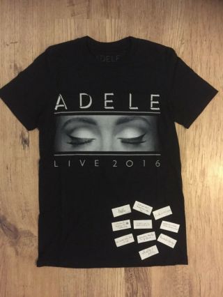Adele 25 Live 2016 T - Shirt Small & Confetti Official Merchandise