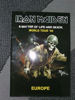 Iron Maiden 06 Programme.  A Matter Of Life And Death