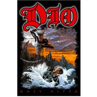 Dio Holy Diver Fabric Poster Flag Textile Fabric Wall Banner Official