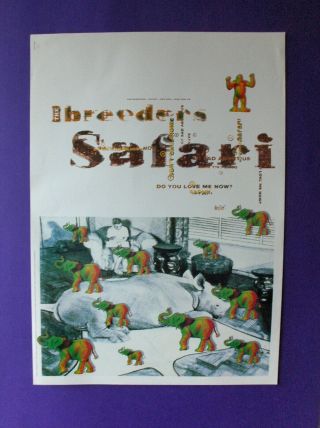 4ad The Breeders Safari 1992 Uk Promo Poster Tanya Donelly Belly Pixies