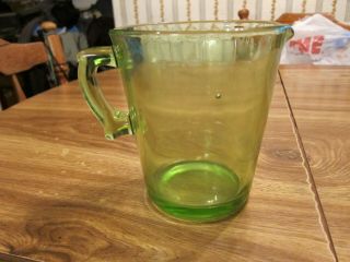 Depression Green Glass 4 Cup Measuring Cup/Pitcher (32oz. ) 1 Quart 2
