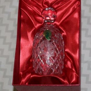 Vtg Waterford Crystal Xmas Bell 1988 - 12 Days Of Christmas Five Golden Rings "