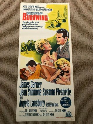 Daybill Poster 13x30: Mister Buddwing (1966) James Garner,  Jean Simmons