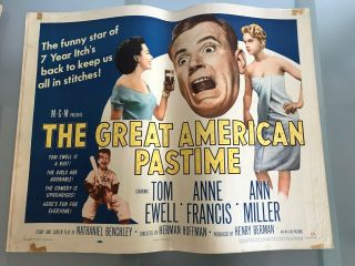 Half Sheet Poster 22x28: The Great American Pastime (1956) Tom Ewell