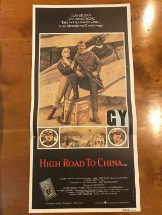 Movie Poster 13x28: High Road To China (1983) Tom Selleck