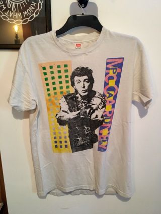 Paul Mccartney Beatles 1990 World Tour Concert Tee/t - Shirt Vintage Size L