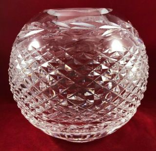 Signed Waterford Crystal - - Glandore 5 3/4 " Rose Bowl Vase Ga