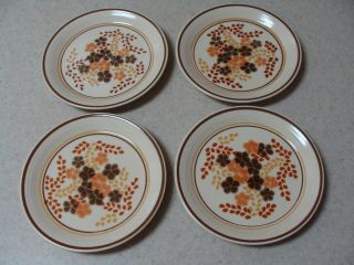 Franciscan Usa Dinnerware Stoneware,  Toffee Pattern,  4 Dinner Plates 10 3/4 "