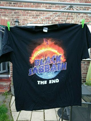 Unworn Black Sabbath The End Tour Black Gildan Size 2xl Cotton T Shirt Xxl