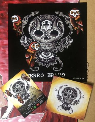 Perro Bravo Smoking Scorpion Cd Flyer & Poster Skunk Records Sublime