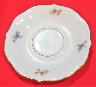 Vintage 15 - Piece Porcelain Demitasse Tea Set Floral Embossed Gold Trim 3