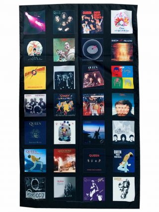 Queen Freddie Mercury Albums Textile Flag / Poster Licensed