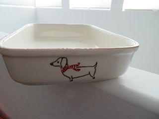 Large Heavy Dachshund Ceramic Serving Dish Made in Portugal 3