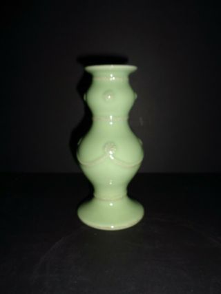 JULISKA Green Pottery Candlestick Candle Holder 6 