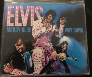 Mega Rare Elvis Presley - Promo Cd " Moody Blue / Way Down " Belgium