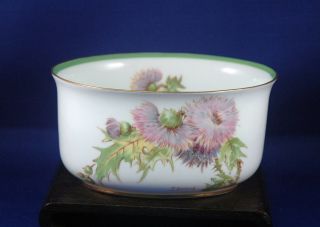 Glamis Thistle Royal Doulton Cranberry Dish - Signed P Curnock