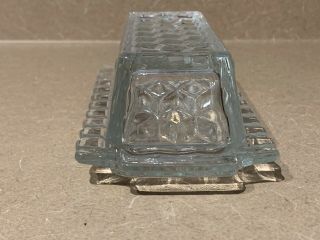 Vintage Clear Fostoria American Butter dish 7 1/2 