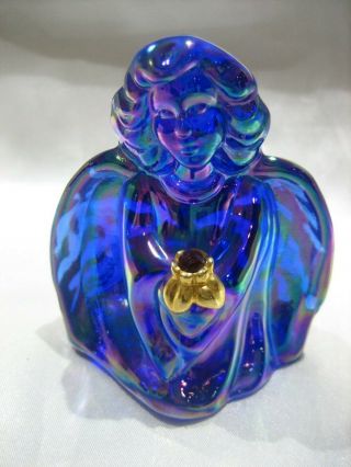 Vintage 1995 Fenton Iridescent Carnival Glass Guardian Angel Figurine