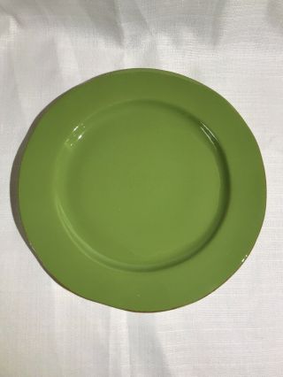 Vietri Italy Pottery Sage Round Platter / Chop Plate 12” Green