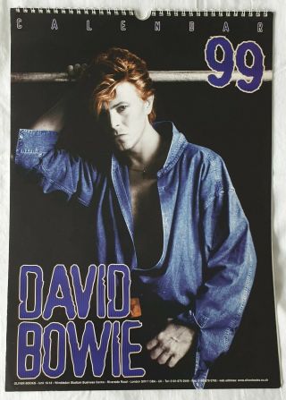 1999 David Bowie Calendar By Oliver Books - Featuring Twelve 40cm X 30cm Photos