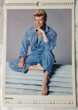 1999 David Bowie Calendar by Oliver Books - Featuring Twelve 40cm x 30cm Photos 3