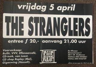 The Stranglers Dutch Concert Poster 1996 Punk Clash Damned Sex Pistols