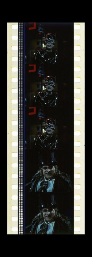 Batman Returns - Cat Woman / Penguin - 35mm 5 Cell Film Strip - Very Rare 21