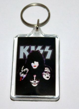 Kiss Band Farewell Tour Faces Logo Keychain Official 2000 Gene Ace Peter Paul
