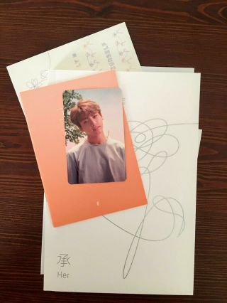 Bts Love Yourself Her Version O Official With Jungkook Photocard/notes/sticker