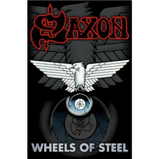 Saxon Wheels Of Steel Poster Flag Official Fabric Premium Textile