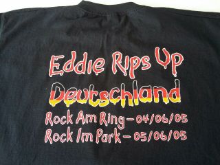 Iron Maiden Tour T Shirt Germany 05 Xl