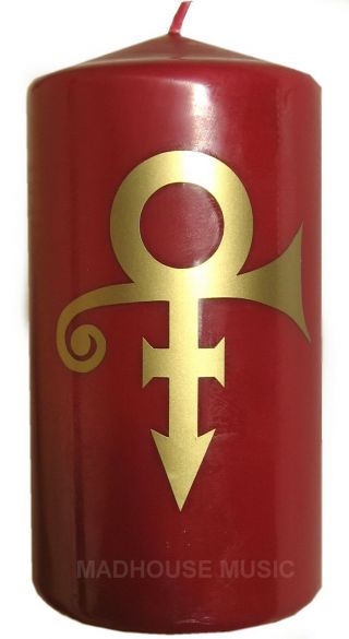 Prince Candle W/ Symbol Npg Store Red Sl.  Scented 6 " Rare