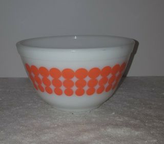 Pyrex Orange Dot 401 Mixing Bowl 1.  5 Pint Vintage Retro