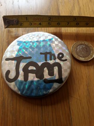 Vintage 1970s/80s Large Bin Lid 62 Mm The Jam Badge Mods Badge Pin