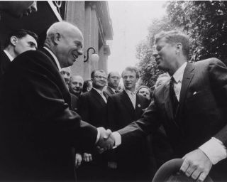 President John F Kennedy And Chairman Nikita Khrushchev 8x10 Photo 4064 - Jfk