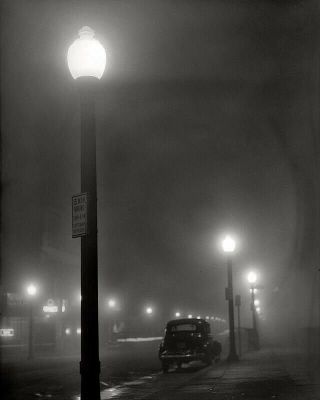 Foggy Night In Bedford Massachusetts 1941 8x10 Photo Picture 1682071117