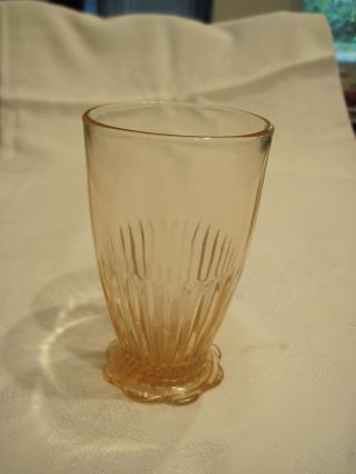 Pink Old Colony/lace Edge 5 " Footed Tumbler In