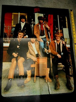 Moby Grape 1967 Vtg Uncensored Middle Finger Insert Poster Only Folded Nm Psych
