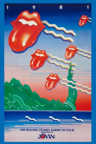 The Rolling Stones American Tour Poster 1981 Promotional Large Format 24x36
