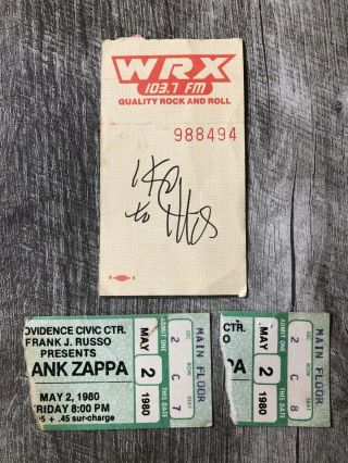 Ike Willis (frank Zappa) Autographed Signed,  Will Pass Tpa & 2 Ticket Stubs