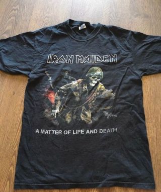 Iron Maiden A Matter Of Life And Death T Shirt Gig Concert Top Metal Size 38 - 40